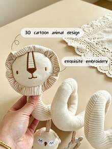 1pc Baby Stroller Spiral Hanging Plush Doll, Infant Comforter Rattle Teether Stroller Accessory With Rattle And BB Sound, Helps Develop Baby's Grasping Ability, Newborn Gift - Multicolor - View 6