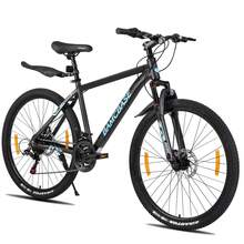 Hiland All-Terrain Mountain Bike (26/27.5 Inch) – Elegant MTB For Women & Men – 18-Speed Gears & V-Brakes – Attractive Colors - 黑色 - 查看 1