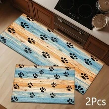 2D Paw Print Cat Pattern, Bedroom Door Mat, Daily Decorative Floor Mat Home Porch Decor, Suitable For Entrance, Porch, Indoor - Soft, Durable, Machine Washable Floor Covering, Suitable For Living Room, Bathroom, Bedroom, Game Room, Laundry Room, Dorm Decor - Multicolor - View 1