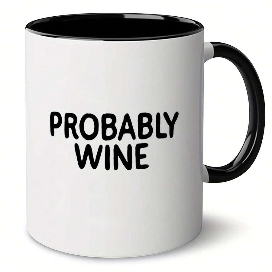 [Envío en 24 horas dentro de México]Taza con doble impresión "It Might Be Wine" - Un regalo divertido para amantes del vino, perfecto para la oficina, el hogar o el bar (11 onzas) - 2 - Ver 1