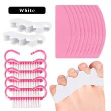 Soft Silicone Toe Separator With Nail File And Cleaning Brush Set, Home Pedicure And Manicure Nail Care Tools - Multicolor - View 14