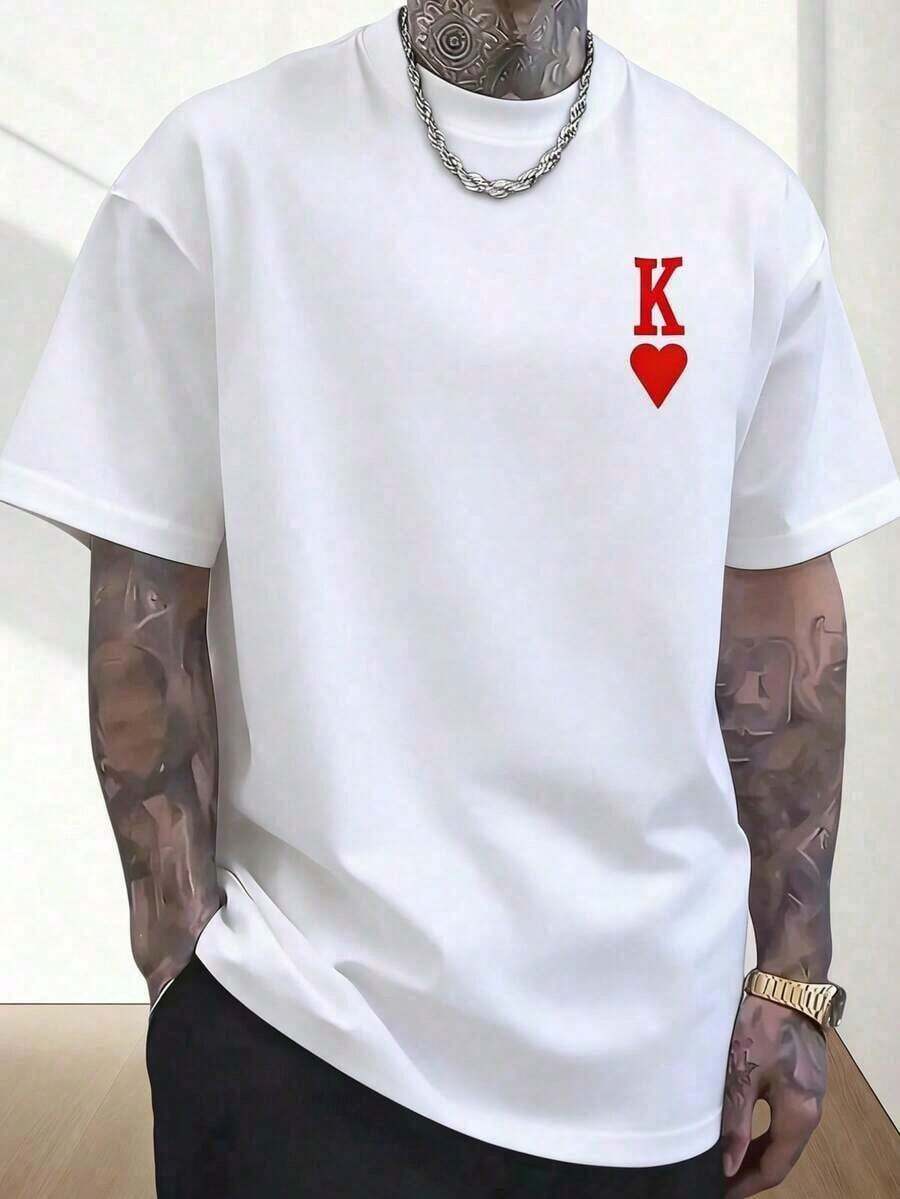 A Men's Crew Neck T-Shirt With A Casual, Cropped Cut, Both Stylish And Informal, Suitable For Everyday Wear, School, And As A Summer Essential. 2Q3M - 白色 - 查看 1