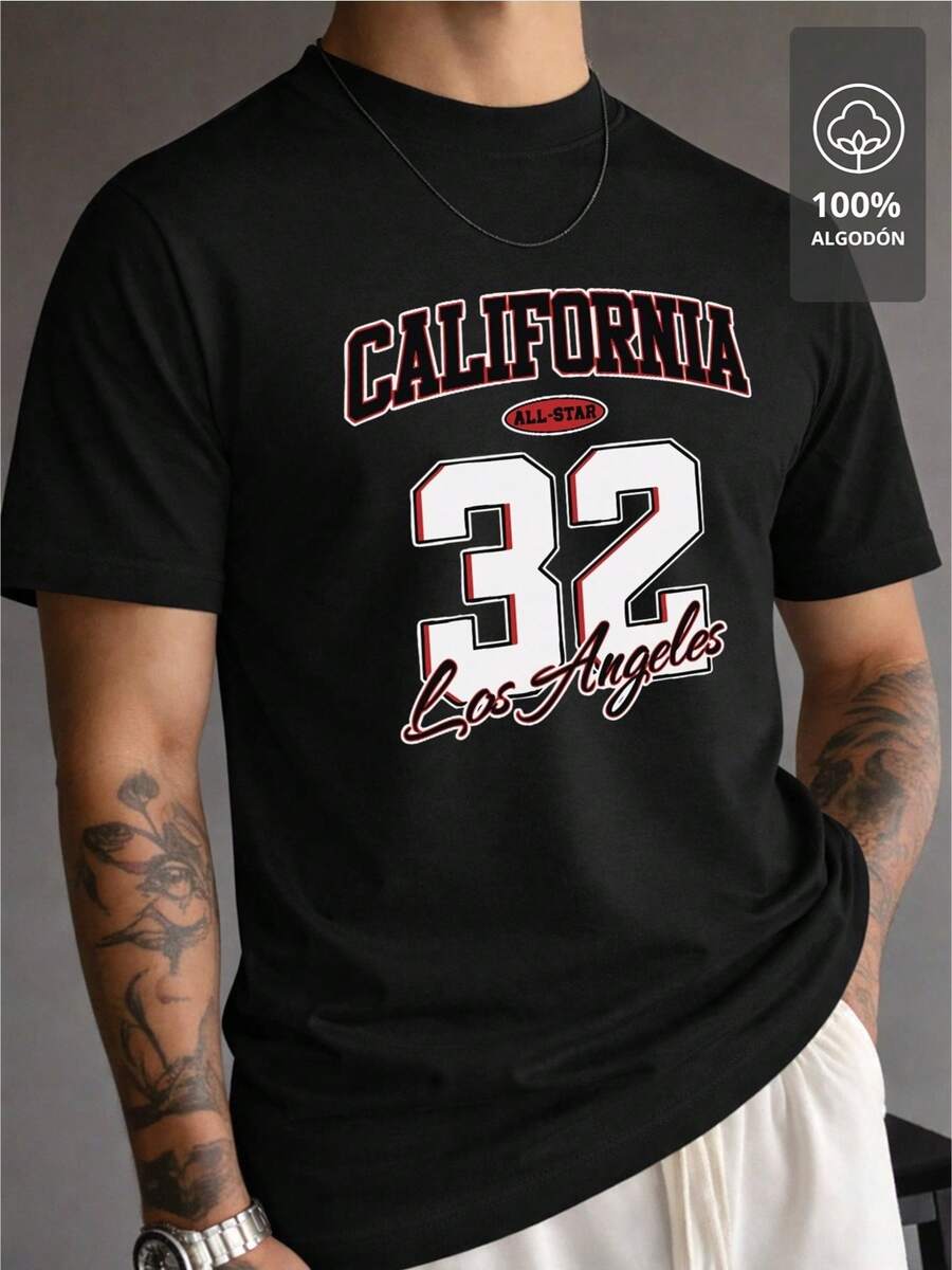 CALIFORNIA ALL-STAR VARSITY 32 T-Shirt | 100% - Black - View 1
