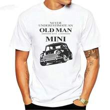Unisex T-Shirt With Older Man Print In Classic Mini Skirt, Casual And Cool Style, Fashionable Unisex Summer T-Shirt With Round Neck - 紅色 - 查看 2