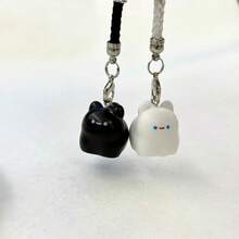 1 buah Gantungan Ponsel Kucing 3D Lucu, Gantungan Kunci Tali Ponsel Boneka Plush yang Menggemaskan, Barang Hadiah Kecil yang Kreatif - MultiWarna - View 3