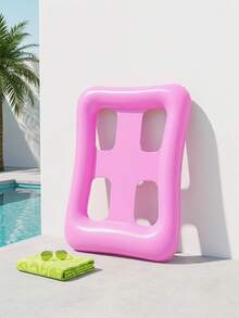 Inflatable Floating Bed, Foldable Square Floating Mat For Adults, Swimming Pool Lounge Chair, Beach Party Toy, Interesting Design - Multicolor - View 5