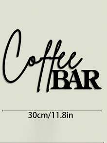 1pc Vintage Coffee Bar Metal Sign - Cursive Style, Rustic Wall Decor With Holes, Perfect For Farmhouse Decor, Ideal Christmas Gift, Coffee Bar Decoration, Vintage Coffee Bar, Cursive Art, Coffee Bar Decor - One Size Fits All - View 11