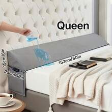 Bed Wedge Pillow For Mattresses, Filler For Beds, Closer For Headboards, Sleeping Pillows Against Headboards Or Walls, Featuring A Removable Cover, For Room Decor Designed To Help With Snoring, Machine Mattress Wedge With Filling, Mother's Day Gifts. - 灰色 - 查看 3