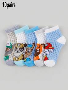5/10 Pairs Paw Patrol Kids Breathable Mesh Cartoon Socks, Suitable For Boys And Girls, Spring/Summer, Size 2-14 Years - Multicolor - View 11