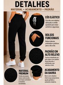 Women's Teddy Plush Jogger Pants, Autumn/Winter Fashion - 羅莎 - 查看 4