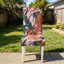 1/2/4/6pcs Printed Chair Covers, Dining Chair Seat Protector, Suitable For Home Or Party, All Season Use - Multicolor - View 7