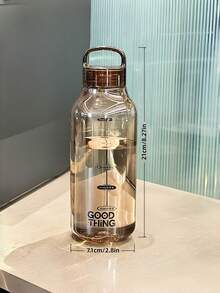 1pc Minimalist Japanese Style Transparent Polycarbonate Water Bottle With Rotary Cap, Leak-Proof, Heat-Resistant, Suitable For School, Home, Office And Outdoor Activities. Easy To Carry, Daily Use, Back To School - Multicolor - View 18