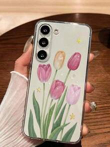1 Piece Soft Phone Case With Minimalist Tulip And Star Pattern, Compatible With Huawei Honor, , Galaxy A04e/12/A13/A14/A34/A50/A52/A53/A54/S21/S22/S23/S24/S25/S25Ultra/S25FE/S26/S26 PLUS/S26 ULTRA/S26 EDGE, 6A/7A/8A, 12T/13T/15T/15T Pro - 款式 1(1 件) - 查看 8