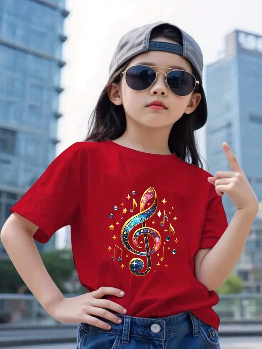 Latest Fashion, Vibrant Short Sleeve T-Shirt - 95%, Summer Sports Top With Round Neck, Fashion Print Elements, Casual Sporty Short Sleeves, Comfortable Loose Fit, Breathable And Soft, Suitable For Daily Leisure And Outdoor Activities - 白色 - 查看 1