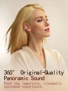 PHILIPS سماعات أذن بلوتوث TAT3469، تصميم مفتوح الأذن لاسلكي بمشبك أذن، إلغاء الضوضاء بالذكاء الاصطناعي لمكالمات واضحة جداً، صوت بانورامي 360° + تصميم حلقة منحنية ثلاثية الأبعاد، ملاءمة آمنة للرياضة والاستخدامات المتعددة - مشاهدة 4