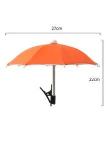 1Pc Outdoor Waterproof UV Protection Mini Sun Umbrella With Phone Holder, Anti-Glare Universal Phone Shade Unisex Portable Accessory For Sports Study Travel Beach Garden Vacation, Summer Must-Have, Pink Red Black Green Blue Purple Yellow Orange Camo - Multicolor - View 19