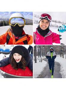 1pc/2pcs Unisex Solid Color Balaclava Mask, Suitable For Men And Women, Lightweight And Convenient, Sun Protection, Suitable For Skiing, Football Sports, Cycling - Multicolor - View 8