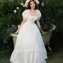 MOD Vestido largo victoriano vintage de encaje blanco con volantes, vestido de fiesta, vestido de graduación, artesanía exquisita - Blanco - Ver 8