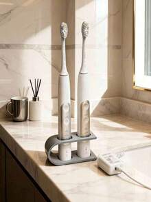 2pcs Electric Toothbrush Holder, Universal Anti-Slip Toothbrush Stand With Ventilation Holes, Breathable Drainage Storage Base Suitable For Bathroom Cabinet, Keep Brush Head Dry And Hygienic, Modern Minimalist Daily Organization - Multicolor - View 7