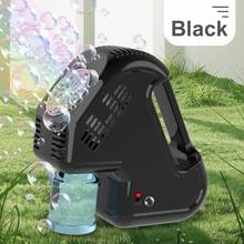 Fully Automatic Portable Bubble Machine For Children, For Weddings And Outdoor Parties, No Batteries Required, Manual Bubble Wand. - 黑色 - 查看 9