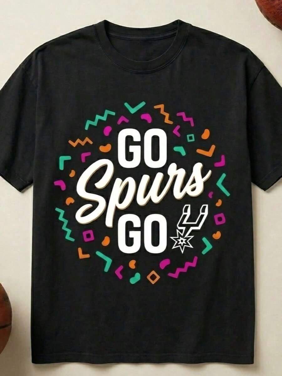 Camiseta Holgada Estampada de Moda 2026, Camiseta Los Spurs Loteria, Camisetas con Temática Deportiva, Camiseta Gráfica, Imprescindible para los Fans, Camisetas Divertidas, Camisetas de Música Popular, Conjuntos a Juego para Padres e Hijos, Unisex, Ropa para Niñas Pequeñas, Ropa para Niños, Camisetas Gráficas para Hombres. - Gris - Ver 1