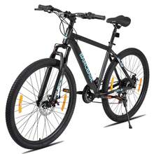 Hiland All-Terrain Mountain Bike (26/27.5 Inch) – Elegant MTB For Women & Men – 18-Speed Gears & V-Brakes – Attractive Colors - 黑色 - 查看 4