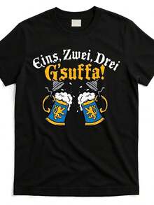 Oktoberfest uno dos tres gsuffa! t shirt oez6160365 at black product imageCamia deptiva de  suave, cte atlético, cuello redondo, cómoda para crer, entrenar, ropa de calle y atuendos casuales de diario. - Negro - Ver 5