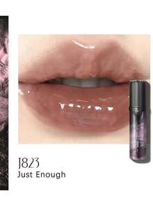 GIRLCULT 1瓶 Unreal 唇釉 J823 Just Enough 3.5ml，果凍質地鏡面唇釉，高光澤玻璃唇妝效果，30秒快乾不沾染，長效保濕口紅，豐盈平滑唇紋，不黏膩輕盈配方，無動物實驗純植物油配方，適合所有膚色日常使用，不褪色，不沾杯，保濕，適合初學者，禮物 - J823 Just Enough - 查看 7
