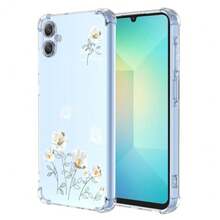 Case For, Transparent Case With Aesthetic Butterfly And Flower Designs, Anti-Yellow Soft Silicone Slim Anti-Shock Anti-Scratch TPU Bumper Case - 三星 Galaxy A06 - 查看 1