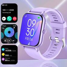ساعة ذكية جديدة 2025 بشاشة كبيرة 1.83 بوصة، للجنسين، تصميم حزام مزدوج، بطارية 230mAh، دقة عالية، ألوان واضحة، ألوان حزام غنية، ميزات إشعارات الرسائل، الإجابة على المكالمات، التحكم السهل في الموسيقى، وضع الرياضة، حساب الخطوات، حساب السعرات الحرارية، متوافقة مع أنظمة أبل وأندرويد، عمر بطارية طويل، هدية رأس سنة رائعة - الأسود - مشاهدة 15
