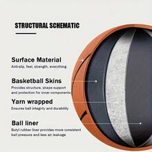 Moactiv A Special Basketball Pump For Your Grandson, Pump Sold Separately, Ideal Gift For Some Special Occasions Such As Birthdays, Anniversaries, Christmas, International Standard Size NTFP - 棕色 - 查看 4