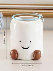 Multifunctional Smiling Face Storage Box, Can Store Cutlery Rack And Chopstick Container, Makeup Brushes, Toothbrush And Toothpaste, Suitable For Small Apartments, Dorms And Desktop Storage Systems - Multicolor - View 10