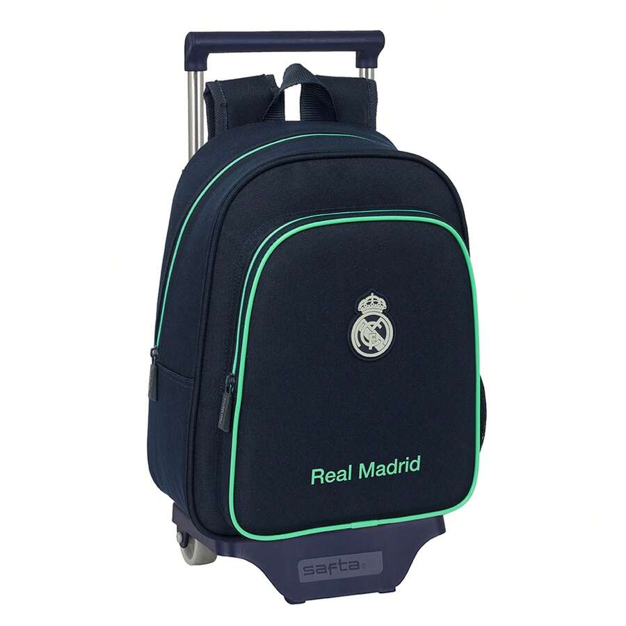 | Zaini Scolastici Real Madrid 2° Equipaggiamento 25/26 Adattabili al Carrello, Spallacci Ergonomici Imbottiti, Porta Bottiglia, Grande Tasca Frontale, Oprione Superiore, Rimovibile - Opzione 1 - Visualizzare 1