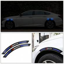 OUMINGYQ 2pcs Reflective Carbon Fiber Pattern Car Wheel Eyebrow Stickers, Automotive Body Collision Protection & Decoration Decals - Car Wheel Arch Carbon Fiber Reflective Stickers - View 11