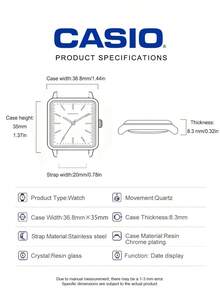 Casio 經典類比石英手錶 防水休閒日常商務時尚優雅情侶禮品錶 A158WEA-9 A164WA-1 A178WA-1A - 黑色,藍色和白色 - 查看 6