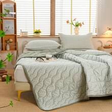 Lightweight Summer Quilt, Air Conditioning Quilt, Cooling Blanket, Single/Double Bed, Breathable Summer Comforter, Suitable For Camping & Hiking, Perfect Gift For Back To School Season, No Pillow Case Or Inner Included - Mint Green - View 7