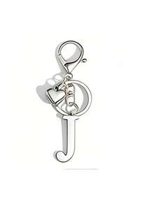 Premium Fashion Silver Metal Heart-Shaped Letter Keychain, A-Z 3D Letter Pendant, Stylish Alloy Keychain, Backpack Charm Car Keychain, Classic Minimalist Keychain For Women's Daily Use, Decorative Accessory, Perfect Gift For Friends, Family, Couples, Girlfriend, Special Occasions, Mother's Day - Multicolor - View 22