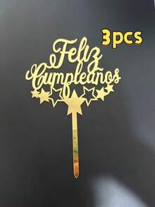 3/6/9件西班牙風快樂父親節壓克力蛋糕插牌、生日快樂PMMA蛋糕插牌，蛋糕裝飾、烘焙裝飾、烘焙用品、廚房用品，適用於萬聖節、聖誕派對與慶祝裝飾，週年禮物 - styleJ - 查看 12