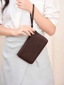 CHARM INFINITE RFID 防盜護照夾旅行錢包，PU 多卡位拉鍊手拿包附腕帶，防盜大容量旅行文件收納袋 - 彩色 - 查看 14
