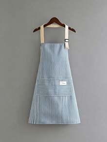 Colorful Striped Apron, Striped Halter Neck Apron, Oil-Resistant Kitchen Apron With 2 Pockets, Neutral Adjustable Apron, Minimalist Style Home Apron, Suitable For Chefs, Servers, BBQ, Barbers Adult Pocket Apron, Kitchen Supplies, Machine Washable - Multicolor - View 13