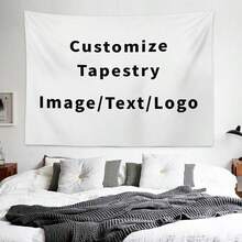1 Stück individuell gestaltbarer Wandteppich mit Fotos und Text, geeignet für Geburtstag, Hochzeit, Halloween, Weihnachten, Party, Elterntag, Heimdekoration, Schlafzimmer-Ästhetik, Zimmerfahne, Hochzeitszimmer-Dekoration, Einweihungsparty, Teeraum, Schlafzimmer, Wohnzimmer, waschbar, leicht, atmungsaktiv, langanhaltend, lustig, süß, personalisiert, einzigartig - Verschiedenfarbig - Übersicht 2