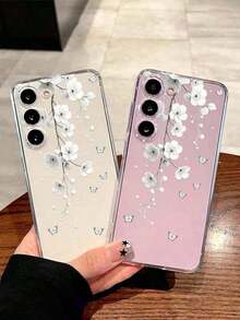 1 Piece Soft Phone Case With Minimalist Tulip And Star Pattern, Compatible With Huawei Honor, , Galaxy A04e/12/A13/A14/A34/A50/A52/A53/A54/S21/S22/S23/S24/S25/S25Ultra/S25FE/S26/S26 PLUS/S26 ULTRA/S26 EDGE, 6A/7A/8A, 12T/13T/15T/15T Pro - 款式 2(1 件) - 查看 2