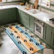 2D Paw Print Cat Pattern, Bedroom Door Mat, Daily Decorative Floor Mat Home Porch Decor, Suitable For Entrance, Porch, Indoor - Soft, Durable, Machine Washable Floor Covering, Suitable For Living Room, Bathroom, Bedroom, Game Room, Laundry Room, Dorm Decor - Multicolor - View 2