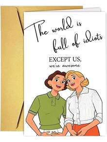 1Pc Funny Birthday Card For A Woman, Her Sisters, Best Friend Card Gift, Caring, Humorous, Lady - View 9