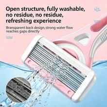 10-Layer Manual Lady's Hair Removal And Shaving Kit - A Comfortable Razor Suitable For Underarm Hair Removal - 1 Handle + 8 Blades - View 5