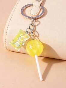 Cute Glitter Lollipop Candy Keychain, Realistic Candy Bag Charm, Transparent Glow-In-The-Dark Acrylic Lollipop, Mini Fashion Purse Accessory,Daily Bag & Car Key Decoration,Unique Birthday Gifts, Holiday Gifts, Party Gifts, Vacation Gifts, Wedding Gifts, Back-To-School Gifts - Multicolor - View 3