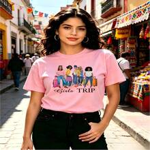 Choose One Of The Three Sets Women's T-Shirt Kawaii Heart Leopard Print 100% Cotton Oversized Soft Breathable Casual Crewneck Short Sleeve Top Retro Y2K Aesthetic Summer Vibes - 黑色 - 查看 4