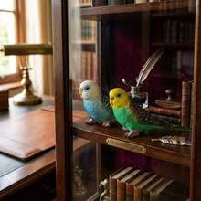 1pc Realistic Parrot Figurine Decor, Cute Bird Desktop Ornament, Home Decoration - 1PC - View 4