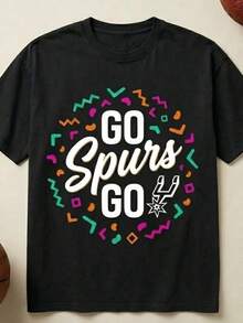 Camiseta Holgada Estampada de Moda 2026, Camiseta Los Spurs Loteria, Camisetas con Temática Deportiva, Camiseta Gráfica, Imprescindible para los Fans, Camisetas Divertidas, Camisetas de Música Popular, Conjuntos a Juego para Padres e Hijos, Unisex, Ropa para Niñas Pequeñas, Ropa para Niños, Camisetas Gráficas para Hombres. - Gris - Ver 12