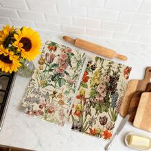 MEMNUN 2 Stücke Vintage Botanische Illustration Blumen Muster Küchentücher, 15,75*23,62 Zoll (40*60cm), weiches Mikrofasermaterial, Geschirrtücher, Handtücher, ideal für Küche & Esszimmer Dekoration, ganzjährig - Verschiedenfarbig - Übersicht 7